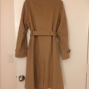 Vince Stand Collar Wool & Cashmere Trench Coat